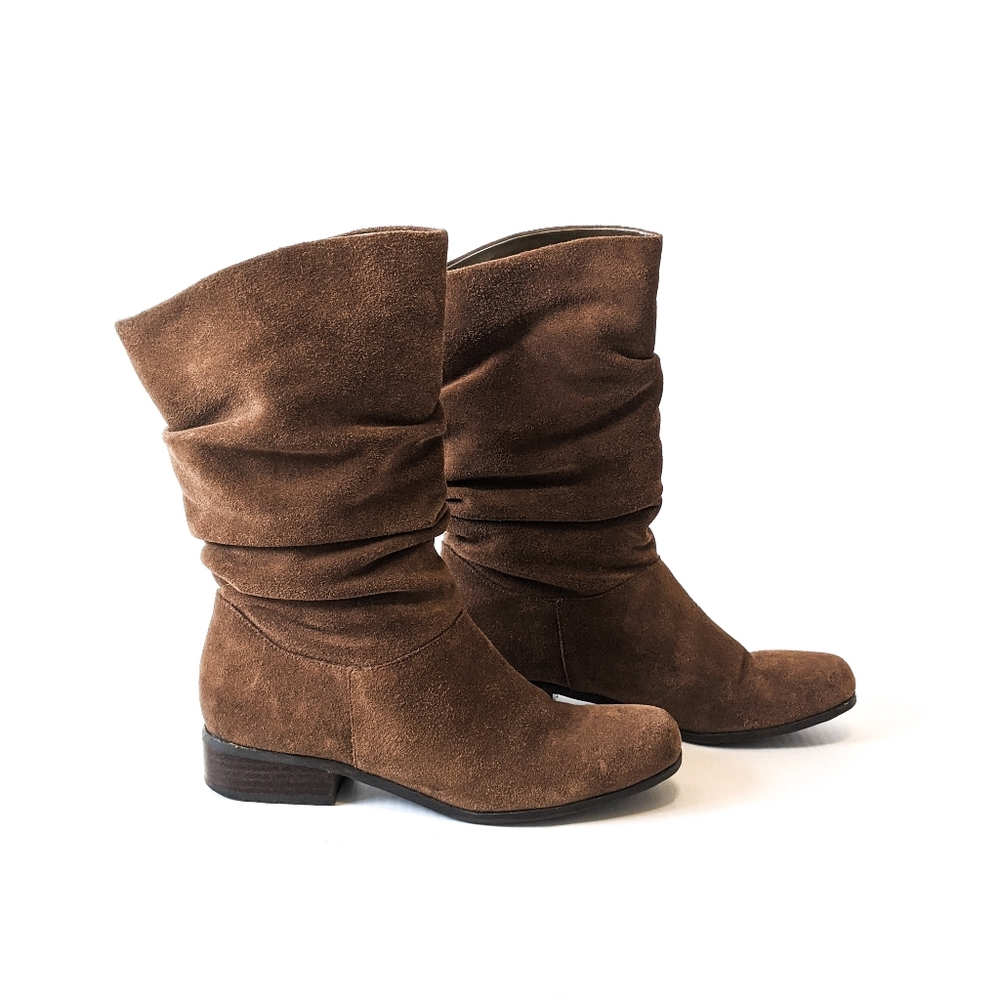 Arturo Chiang TAN Suede Slouchy Boots